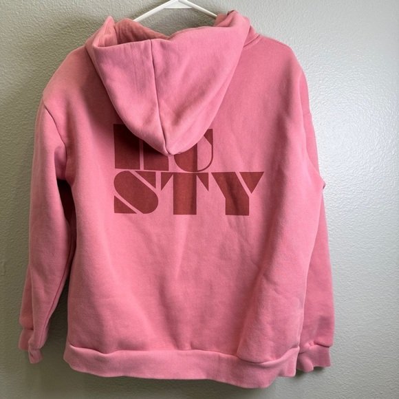 Rusty Sweatshirt Size S Pink Alana Oversized Zip-Up Hoodie Beachwear Surf - Picture 6 of 10